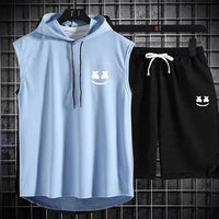 Summer Men's Casual Hooded Tracksuit Set