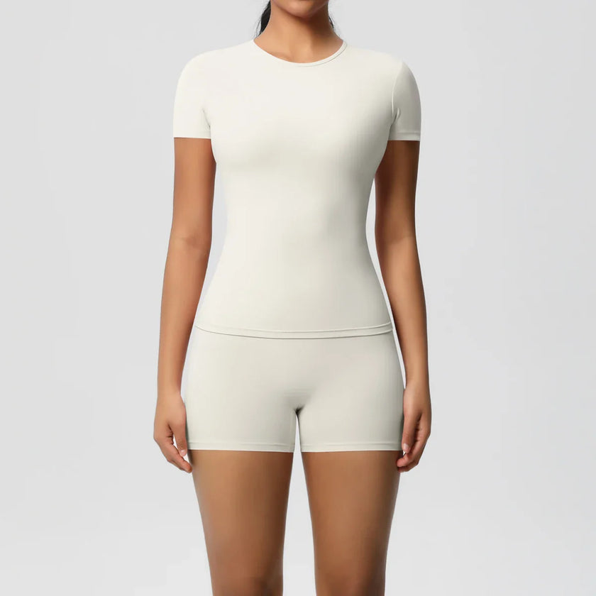 2PC Quick-Dry Gym Leggings & Top Set