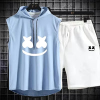 Summer Men's Casual Hooded Tracksuit Set