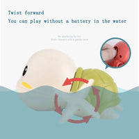 Baby Badespielzeug für Kinder, Wasserspiel, kleine gelbe Ente, schwimmendes Baby, Kinder spielen mit Wasser, Entchen, kleine Schildkröte, Jungen und Mädchen