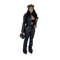 Kelly Leather Pants Set