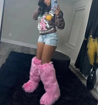 Winter Faux Fur Long Boots