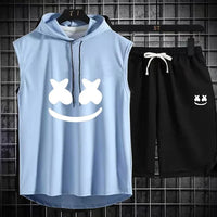Summer Men's Casual Hooded Tracksuit Set