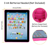Baby Lern-Tablet, pädagogische Mini-Pads, Spielzeug zum Anfassen und Lernen, Kleinkind-Tablet für ABC, Zahlen, Wörter, Geschenk für Jungen und Mädchen im Alter von 1-6 Jahren