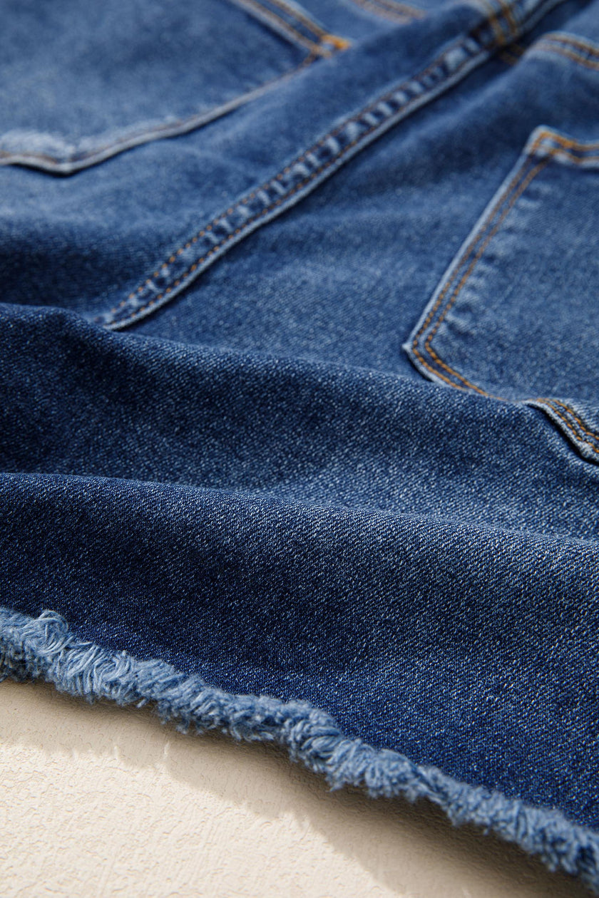 Holland Hem Distressed Whiskery Shorts