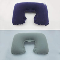 Functional U-Shape Travel Pillow For Airplane Inflatable Neck Pillow Travel Accessories Comfortable Sleep Pillows Inflatable Neck Pillow Inflatable U Shaped Travel Pillow Car Head Neck Rest Air Cushion For Travel Neck Pillow