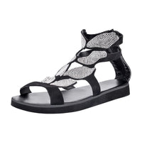 Luxury Summer Fashion Rhinestone Sandal Women Butterfly Soft Non-slip Flat Shoes Casual Breathable Outdoor Beach Rhinestone Sandals Women's Flat Sandals Jeweled Party Sandals