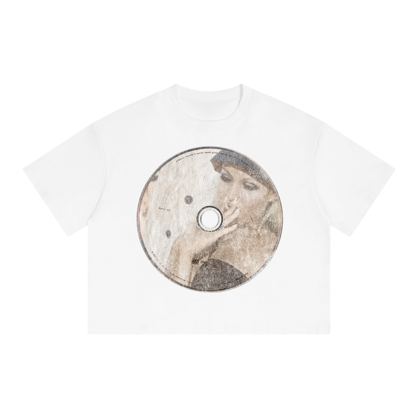 Director's Cut Streetwear Tee White Y2K Boxy Cropped T-Shirt 250GSM Summer Short Sleeve Crew Neck