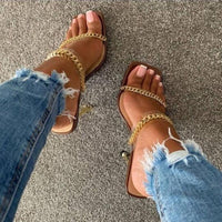 Summer Women Sandals Square Toe Ladies Heel Clear Transparent High Heels Slippers Fashion Chain Woman Open Toe Slip On Dress Luxury Party Backless Slides High Heels Slipper