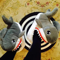Warm Shark Womens Home Slippers Fashion Plush Winter Funny Elegant Women Slippers Cute Cartoon Shark Indoor Warm Home Cotton Slippers